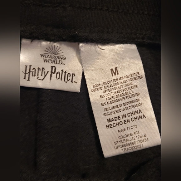 Wizarding World Harry Potter Hogwarts Joggers M - Picture 3 of 3